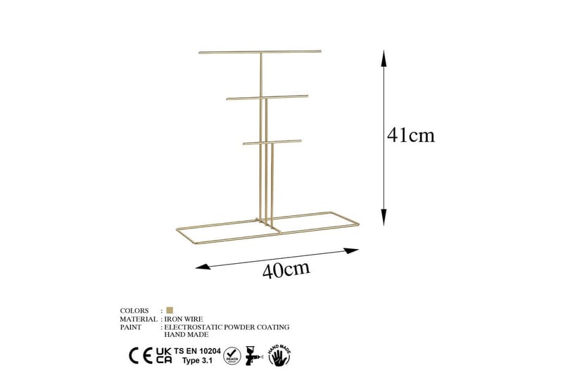 Meyrel Serveringsfat 41 cm - Guld - Hushåll - Servering & Dukning - Annat för Dukning & Servering - Uppläggning & serveringstillbehör