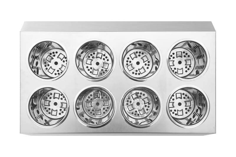 Bestickhållare 8 behållare rektangulär rostfritt stål - Silver - Hushåll - Servering & Dukning - Bestick - Bestickförvaring