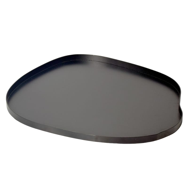 Ralven Dekorationsfat 35 cm i metall med organisk design - matt svart - Hushåll - Servering & Dukning - Brickor & fat