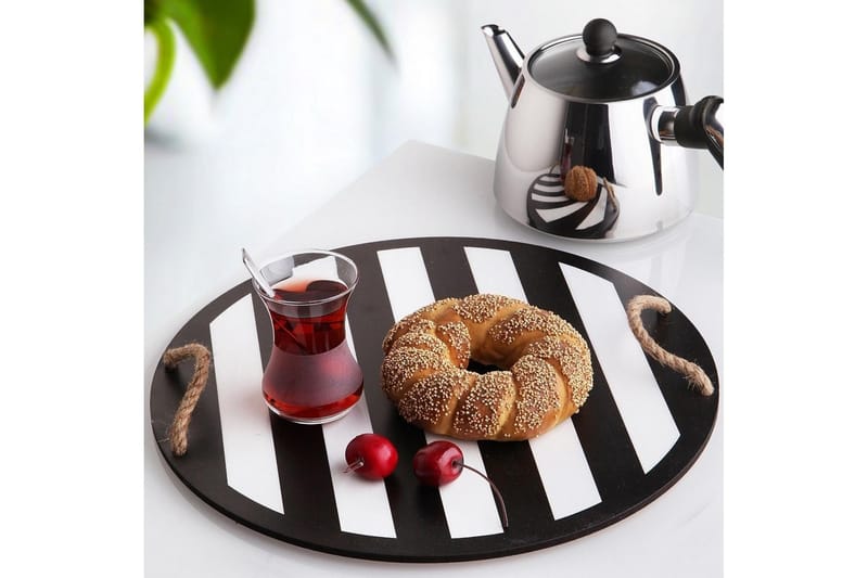 Serveringsbricka - Svart/Vit - Hushåll - Servering & Dukning - Brickor & fat - Serveringsbricka