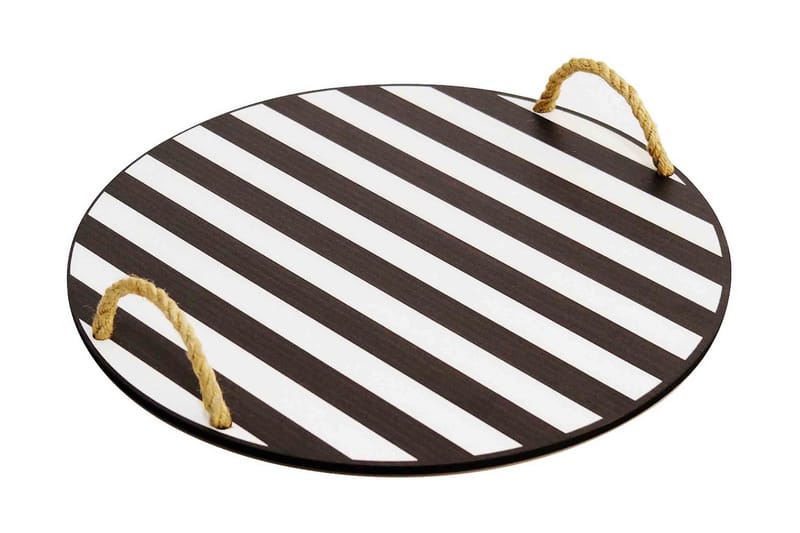 Serveringsbricka, Svart/Vit