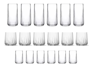 Berriaren Glasset (18 delar) 17x32x32 cm - Transparent - Hushåll - Servering & Dukning - Dricksglas