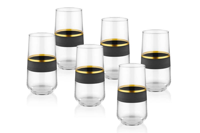 Drinkglas - Svart/Guld - Dricksglas - Drinkglas & highballglas