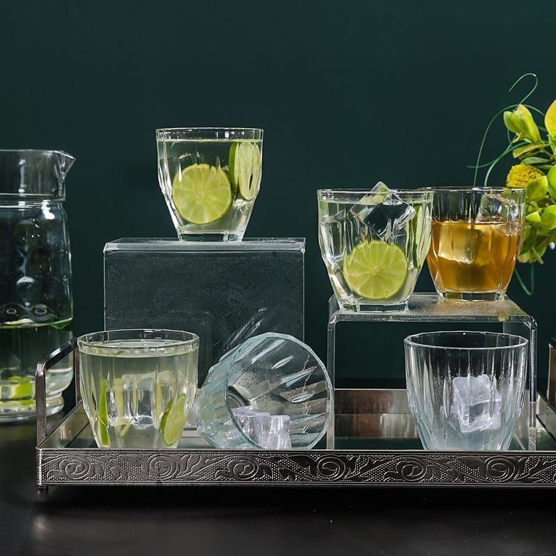 Osvall Glasset (6 delar) 8,5x8,5x8,7 cm - transparent - Hushåll - Servering & Dukning - Dricksglas - Vattenglas