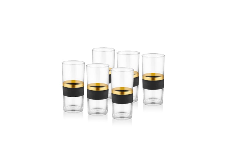 Vattenglas - Svart/Guld - Vattenglas - Dricksglas