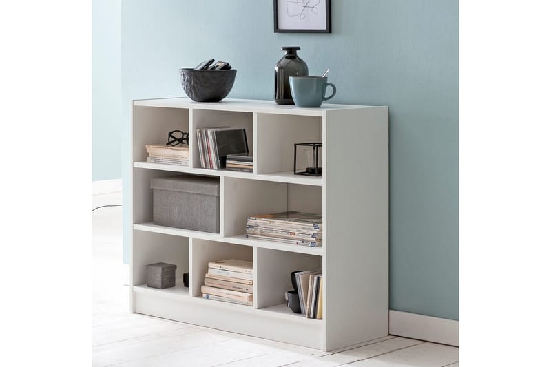 Bokhylla Wohnling Spånskiva med 8 Förvaringshyllor - Hushåll - Servering & Dukning - Karaff & tillbringare - Glasflaska