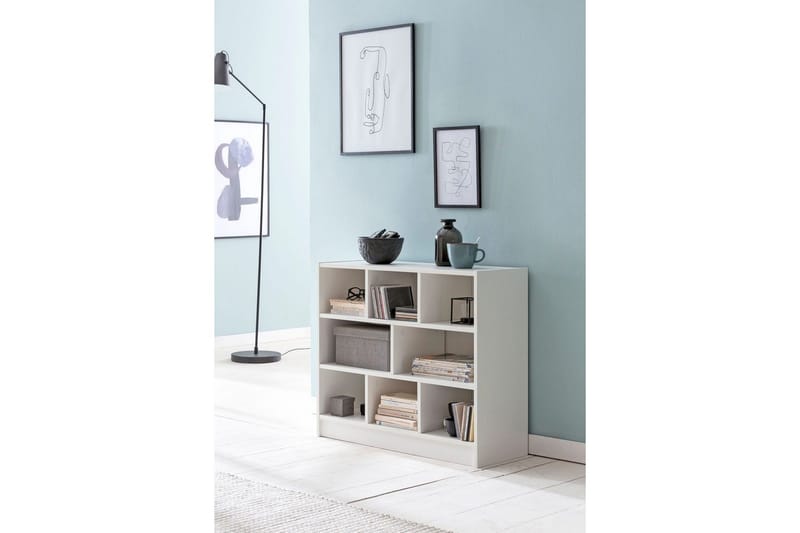 Bokhylla Wohnling Spånskiva med 8 Förvaringshyllor - Hushåll - Servering & Dukning - Karaff & tillbringare - Glasflaska