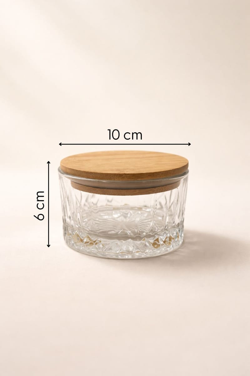 Fenvik Förvaringsboxset (6 delar) 10x10x6 cm - Transparent - Hushåll - Servering & Dukning - Karaff & tillbringare - Glasflaska