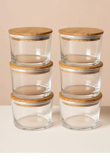 Fenvik Förvaringsburkset (12 delar) 8x8x5 cm - Transparent Sapphire Oak - Hushåll - Servering & Dukning - Karaff & tillbringare - Glasflaska