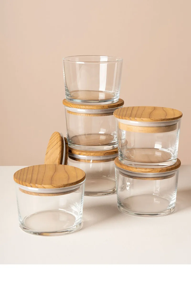 Fenvik Förvaringsburkset (12 delar) 8x8x5 cm - Transparent Sapphire Oak - Hushåll - Servering & Dukning - Karaff & tillbringare - Glasflaska