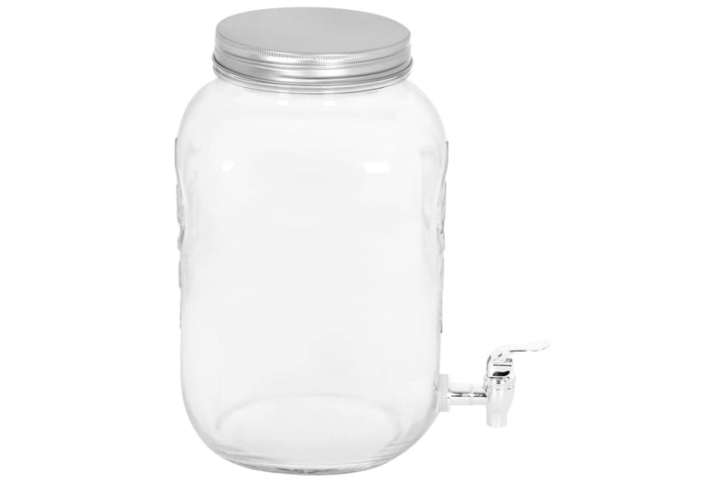 Glasbehållare med tappkran 2 st 8050 ml glas - Transparent - Tappkransbehållare - Karaff & tillbringare