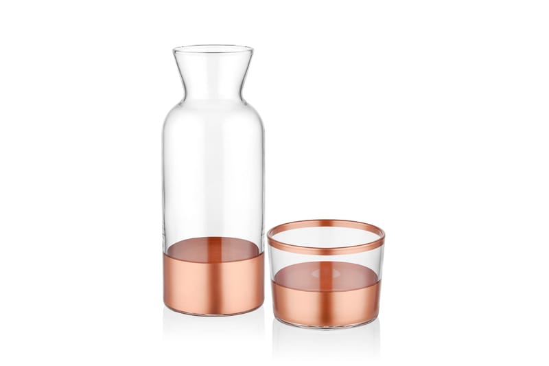 Vattenkaraff - Roséguld - Hushåll - Servering & Dukning - Karaff & tillbringare - Tillbringare glas