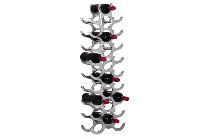 Vinställ Wohnling Aluminiumgjutning Handpolerad Plats för 27 Flaskor Modern Loft, undefined