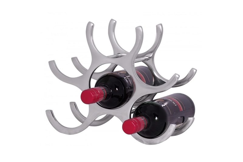 Vinställ Wohnling Aluminiumgjutning Handpolerad Plats för 6 Flaskor Modern Loft, undefined