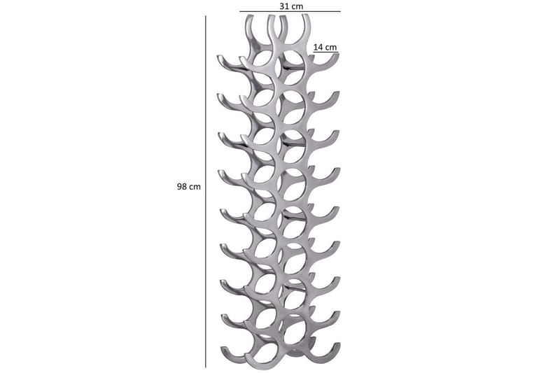 Vinställ Wohnling Aluminiumgjutning Handpolerad Plats för 27 Flaskor Modern Loft - Förvaring - Hylla - Förvaringshylla - Vinställ & vinhylla