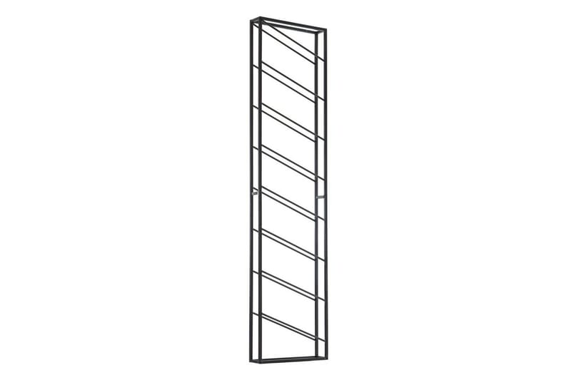 Vinställ Wohnling väggmonterad, plats för 8 flaskor, pulverlackerad metall, industriell loftstil Svart, Svart