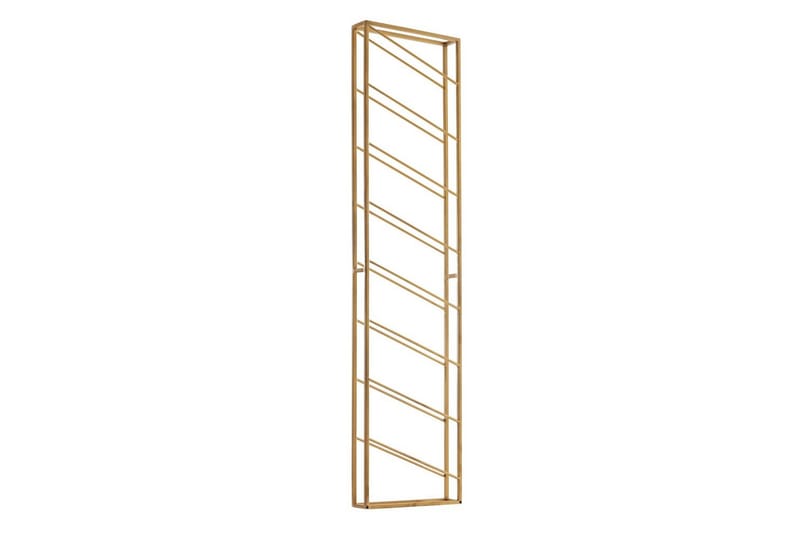 Vinställ Wohnling väggmonterad, plats för 8 flaskor, pulverlackerad metall, industriell loftstil Guld - Guld - Hushåll - Servering & Dukning - Karaff & tillbringare - Glasflaska