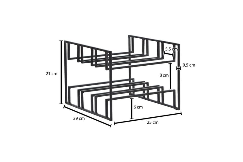 Vinställ Wohnling Pulverlackerad Metall Utrymme för 6 Flaskor Modern - Hushåll - Servering & Dukning - Karaff & tillbringare - Glasflaska
