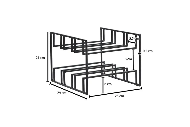 Vinställ Wohnling Pulverlackerad Metall Utrymme för 6 Flaskor Modern - Förvaring - Hylla - Förvaringshylla - Vinställ & vinhylla