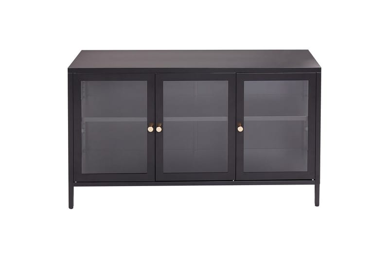 Vitrinskåp med LED Newport Svart - Svart - Hushåll - Servering & Dukning - Karaff & tillbringare - Glasflaska