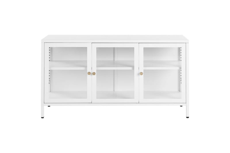 Vitrinskåp med LED Newport Vit - Vit - Hushåll - Servering & Dukning - Karaff & tillbringare - Glasflaska