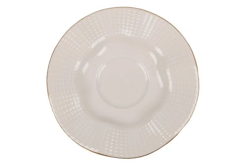 Adine Kaffeservis 12 Delar Porslin - Creme/Guld - Hushåll - Servering & Dukning - Muggar & koppar - Kaffekopp & kaffemugg
