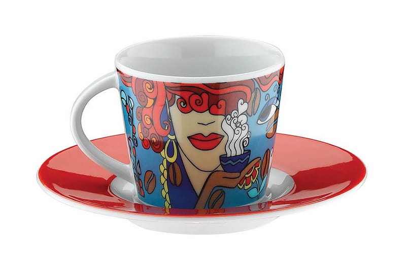 Kaffeservis 12-pack - Flerfärgad - Hushåll - Servering & Dukning - Muggar & koppar - Kaffekopp & kaffemugg