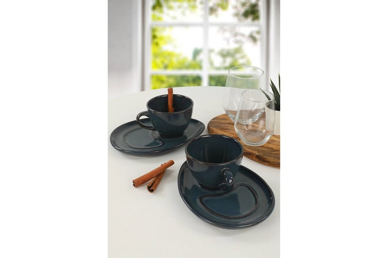 Kaffeservis 4-pack - Mörkblå - Hushåll - Servering & Dukning - Muggar & koppar - Kaffekopp & kaffemugg