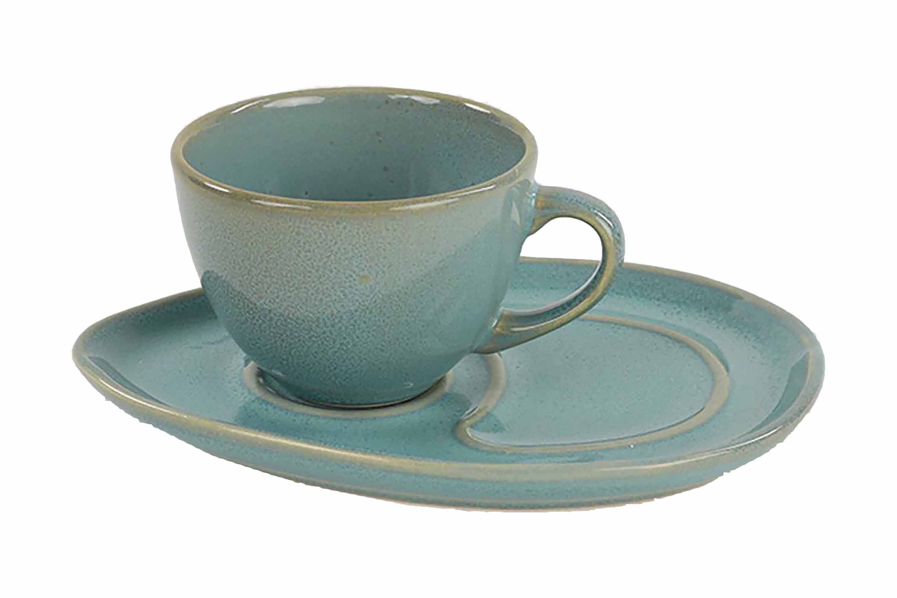REA/Black Friday Kaffeservis 4-pack - Turkos Muggar & koppar Keramiskt material