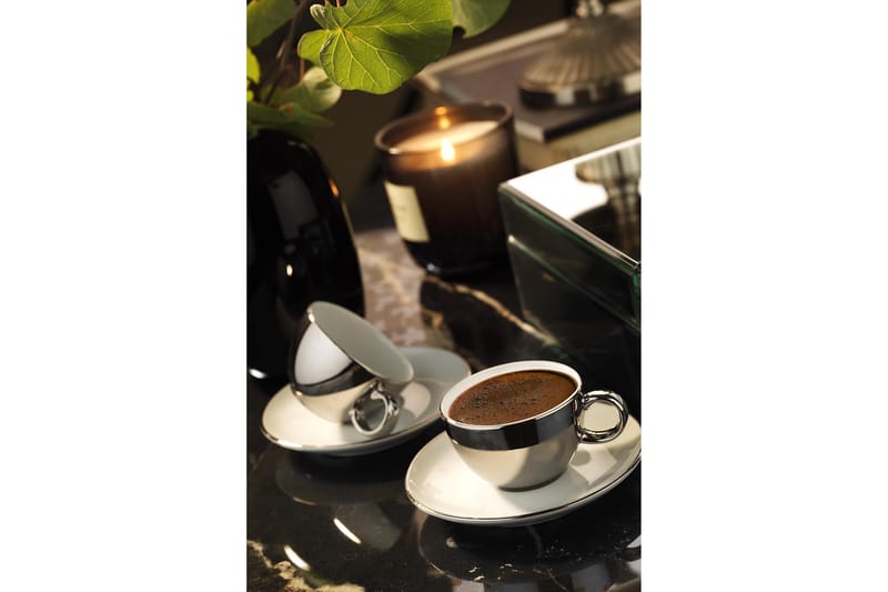 Kaffeservis 4-pack - Flerfärgad - Kaffekopp & kaffemugg - Porslin - Muggar & koppar