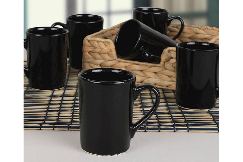 Kaffeservis 6-pack - Svart - Kaffekopp & kaffemugg - Muggar & koppar