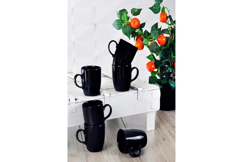Kevat Kaffekopp 6-delar, Svart