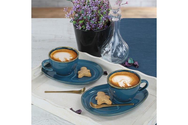 Khalidur Kaffekopp 4-delar - Blå - Kaffekopp & kaffemugg - Muggar & koppar