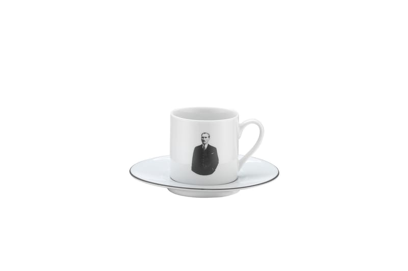 Mahasim Kaffekopp 4-delar - Svart/Vit - Kaffekopp & kaffemugg - Porslin - Muggar & koppar