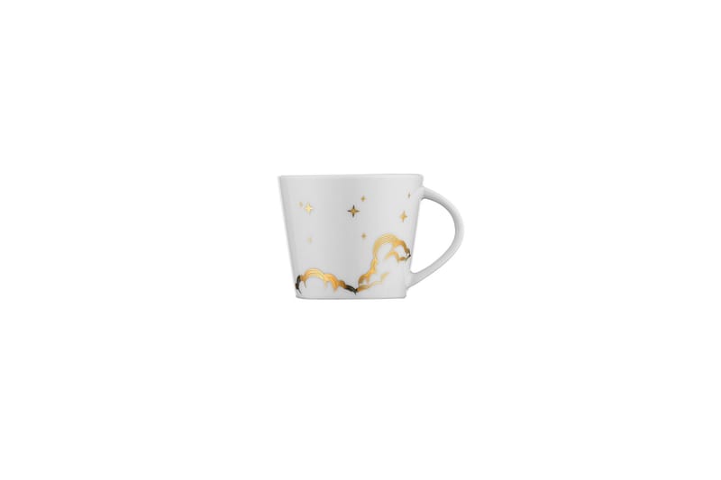 Majrula Kaffekopp 4-delar - Svart/Vit/Guld - Kaffekopp & kaffemugg - Porslin - Muggar & koppar
