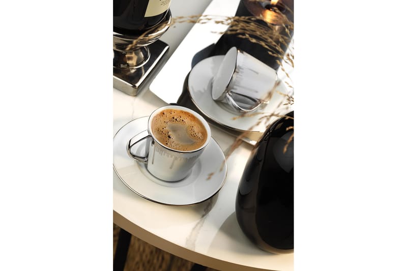 Majrula Kaffekopp 4-delar - Vit/Silver - Hushåll - Servering & Dukning - Muggar & koppar - Kaffekopp & kaffemugg