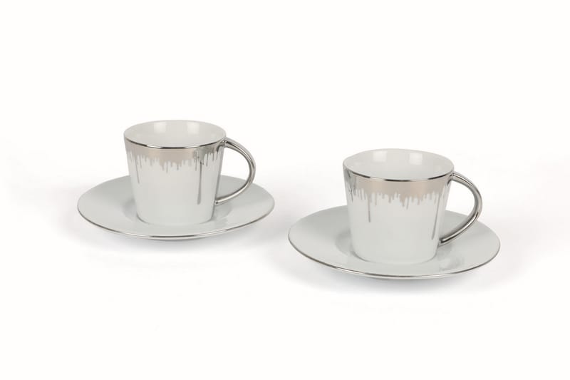 Majrula Kaffekopp 4-delar - Vit/Silver - Hushåll - Servering & Dukning - Muggar & koppar - Kaffekopp & kaffemugg