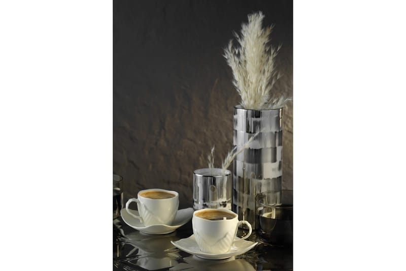 Malkania Kaffekopp 4-delar - Creme - Kaffekopp & kaffemugg - Porslin - Muggar & koppar