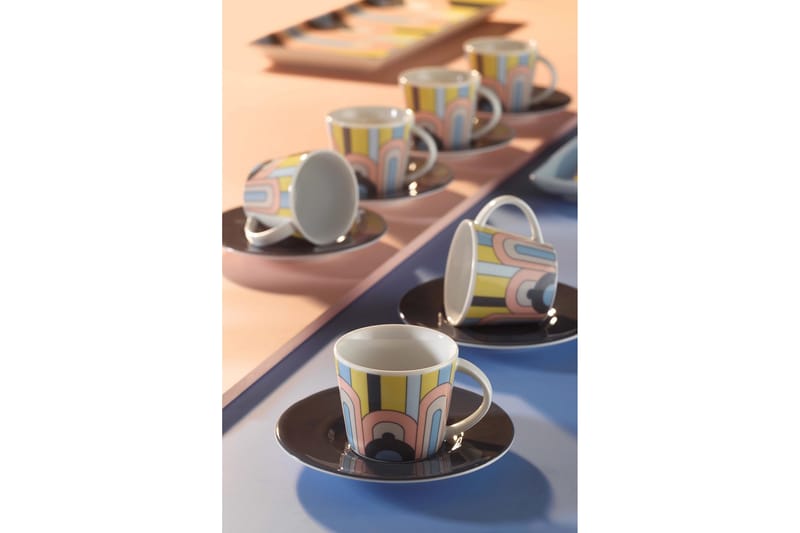 Masahiro Kaffekopp 12-delar - Flerfärgad - Kaffekopp & kaffemugg - Muggar & koppar - Porslin