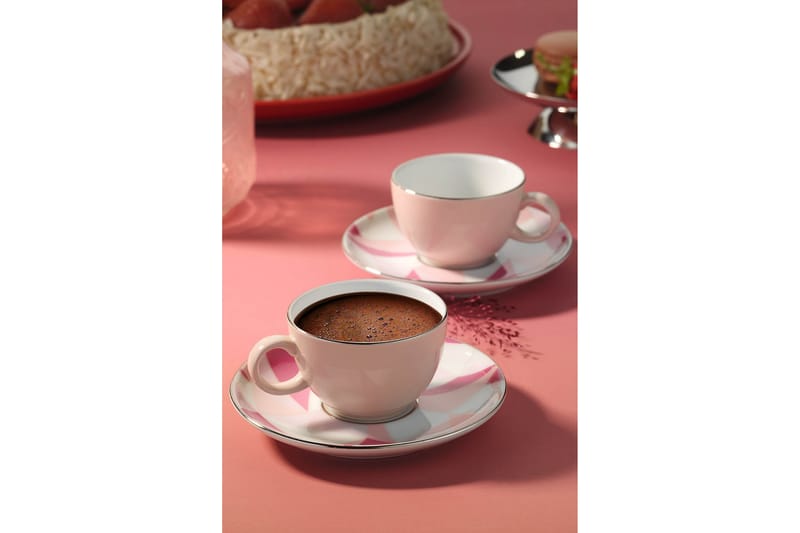 Zoey Kaffekopp 4-delar - Flerfärgad - Kaffekopp & kaffemugg - Porslin - Muggar & koppar