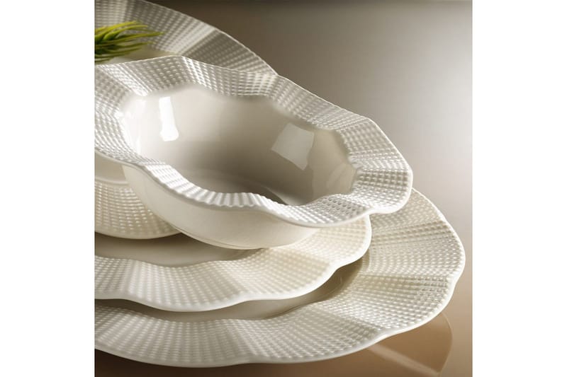 Adine Middagsservis 24 Delar Porslin - Creme - Hushåll - Servering & Dukning - Porslin