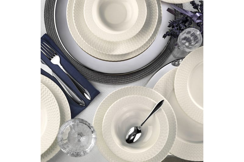 Adine Middagsservis 24 Delar Porslin - Vit - Hushåll - Servering & Dukning - Porslin