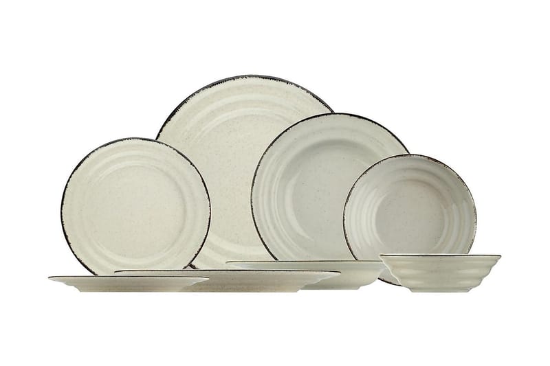 Adine Tallriksset 24 Delar - Porslin/Brun - Hushåll - Servering & Dukning - Porslin