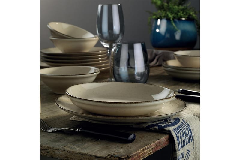 Adine Tallriksset 24 Delar - Porslin/Brun - Hushåll - Servering & Dukning - Porslin