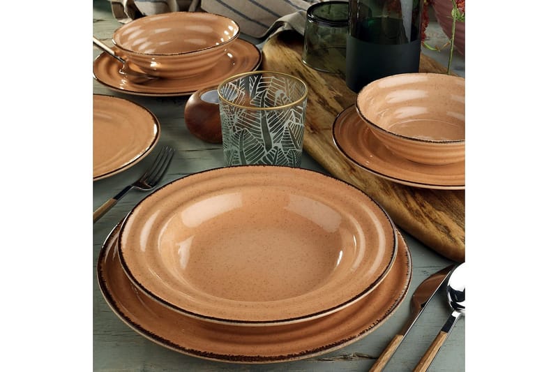 Adine Tallriksset 24 Delar - Porslin/Ljusrosa - Hushåll - Servering & Dukning - Porslin