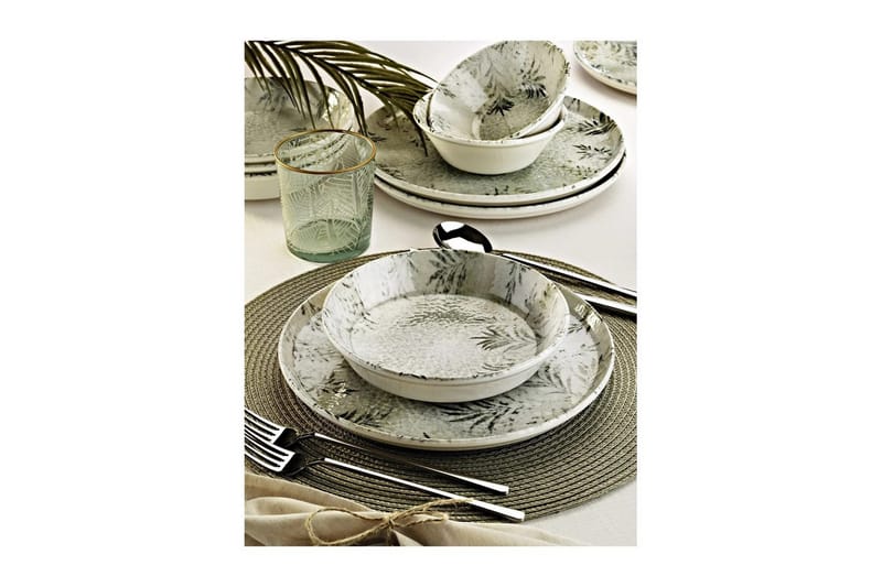 Middagset (12 delar) Wenaeton Vit / Antracit - Vit/Antracit - Hushåll - Servering & Dukning - Porslin