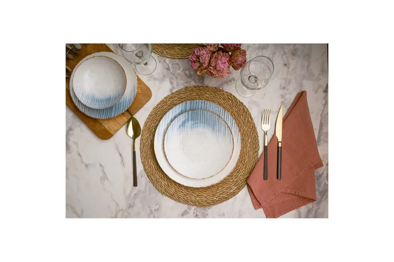 Middagset (24 delar) Syril Flerfärgad - Vit - Hushåll - Servering & Dukning - Porslin