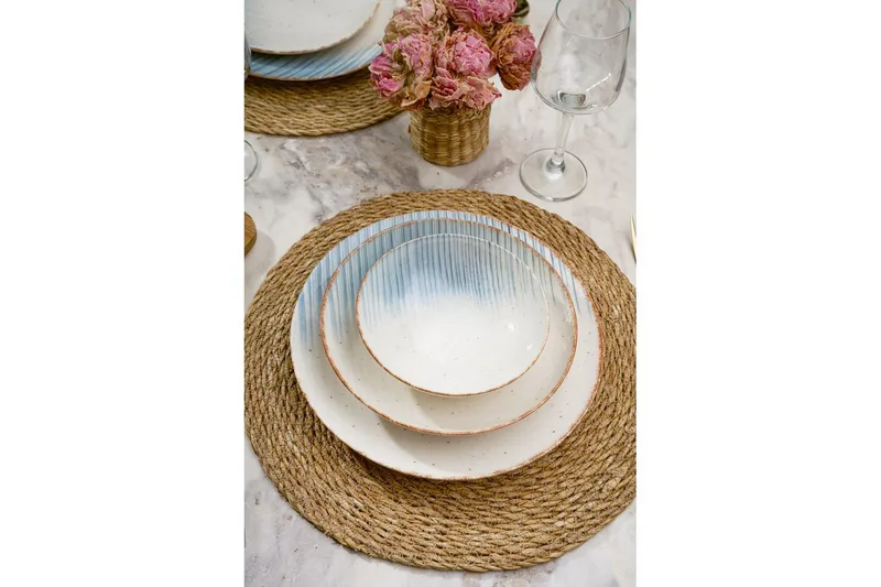 Middagset (24 delar) Syril Flerfärgad - Vit - Hushåll - Servering & Dukning - Porslin