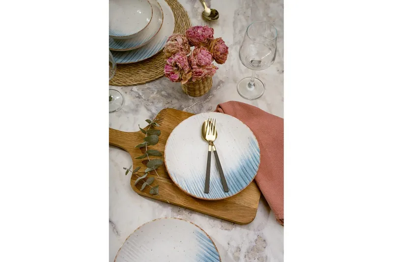 Middagset (24 delar) Syril Flerfärgad - Vit - Hushåll - Servering & Dukning - Porslin