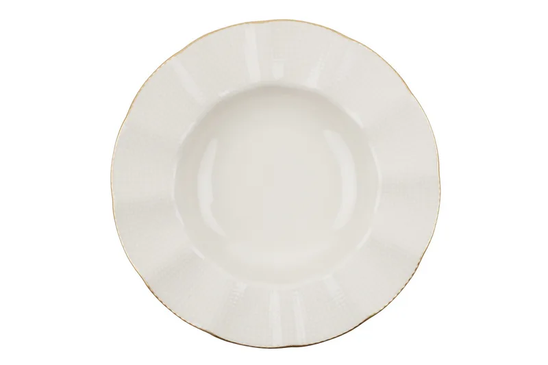 Adine Middagsservis 24 Delar Porslin - Creme/Guld - Hushåll - Servering & Dukning - Tallrikar & skålar